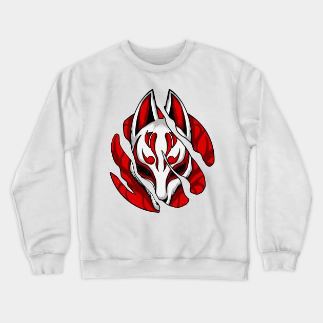 kitsune mask Crewneck Sweatshirt by Amartwork